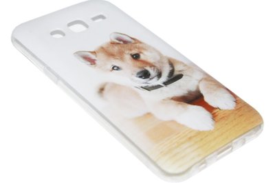 Schattig honden siliconen hoesje Samsung Galaxy J5 (2015)