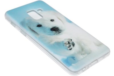 Lief honden siliconen hoesje Samsung Galaxy A8 (2018)