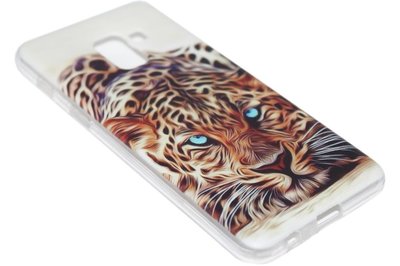 Oranje tijger siliconen hoesje Samsung Galaxy A8 (2018)