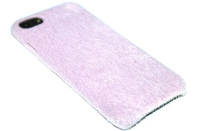 Roze vilt stoffen hoesje iPhone SE (2022/ 2020)/ 8/ 7