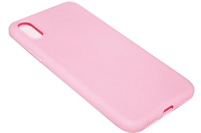 Roze siliconen hoesje iPhone XS/ X