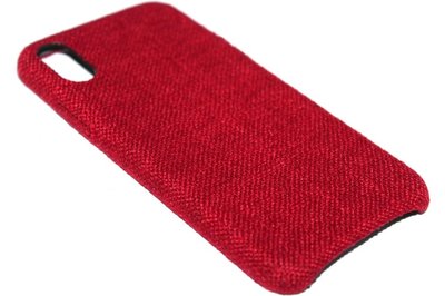 Rood stoffen hoesje iPhone XS Max