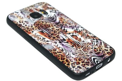 Luipaard back cover glas Samsung Galaxy S7