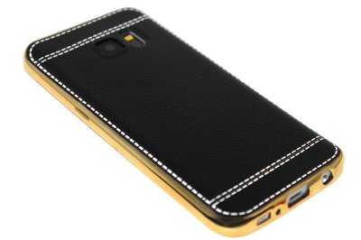 Zwarte back cover kunstleer Samsung Galaxy S7