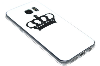 Zwartwit Queen siliconen hoesje Samsung Galaxy S7 Edge