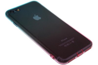 Groenroze siliconen hoesje iPhone 8 Plus/ 7 Plus