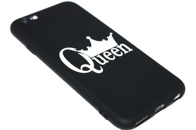 Zwart Queen hoesje iPhone 6(S) Plus