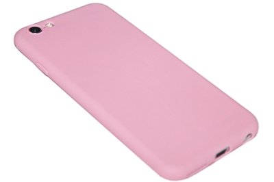 Roze siliconen hoesje iPhone 6 / 6S