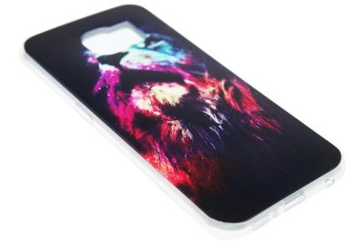 Kleurrijk leeuwen siliconen hoesje Samsung Galaxy S6