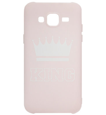 ADEL Siliconen Back Cover Softcase Hoesje voor Samsung Galaxy J5 (2015) - King Roze