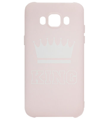 ADEL Siliconen Back Cover Softcase Hoesje voor Samsung Galaxy J7 (2016) - King Roze