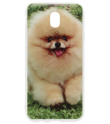 ADEL Siliconen Back Cover Softcase Hoesje voor Samsung Galaxy J7 (2017) - Dwergkees Hond