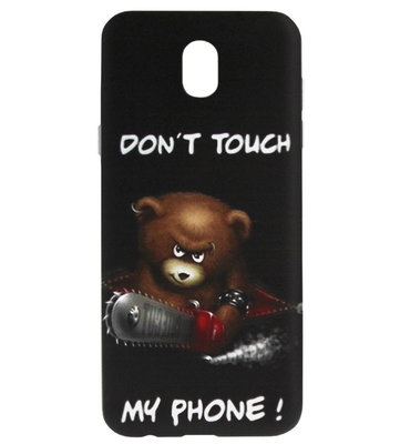 ADEL Siliconen Back Cover Softcase Hoesje voor Samsung Galaxy J7 (2017) - Don't Touch My Phone Beren