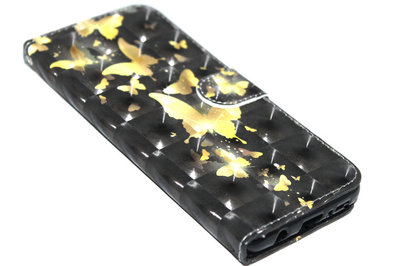 Vlinder hoesje kunstleer goud Samsung Galaxy S9 Plus