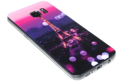 Parijs Eiffeltoren hoesje siliconen Samsung Galaxy S7 Edge
