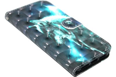 Wolf hoesje kunstleer iPhone XS Max