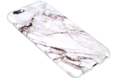 Marmer hoesje siliconen wit iPhone 6 / 6S