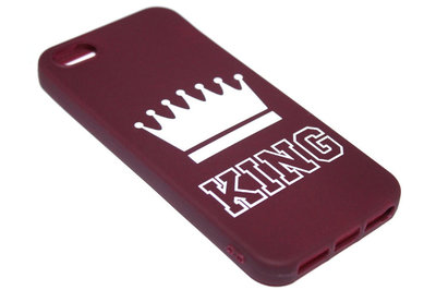 King hoesje siliconen kastanjerood iPhone 5/ 5S/ SE