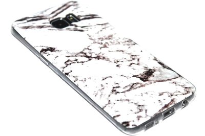 Marmer hoesje wit siliconen Samsung Galaxy S7