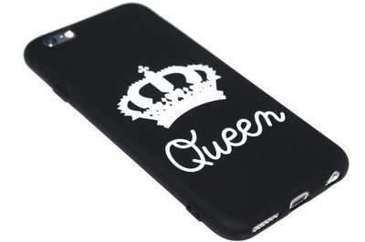 Queen hoesje siliconen zwart iPhone 6 / 6S
