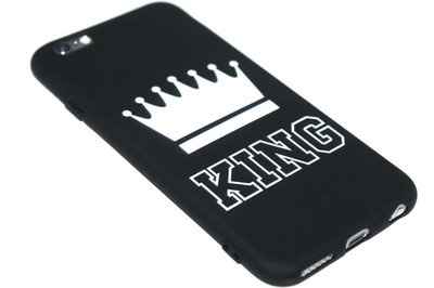 King hoesje siliconen zwart iPhone 6(S) Plus