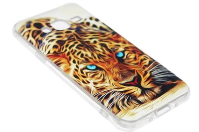 Tijger hoesje siliconen oranje Samsung Galaxy J3 (2015) / J3 (2016)