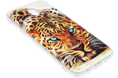 Tijger hoesje siliconen oranje Samsung Galaxy J7 (2017)