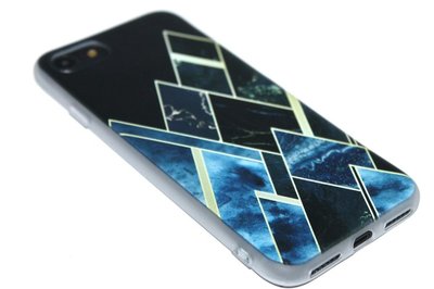 Geometrisch vormen hoesje zwart iPhone 8 Plus/ 7 Plus