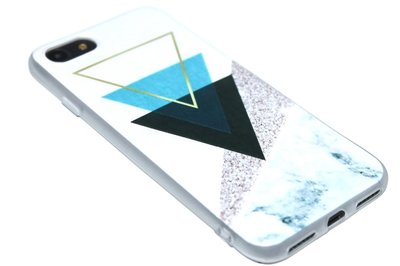 Geometrisch vormen hoesje wit iPhone 8 Plus/ 7 Plus