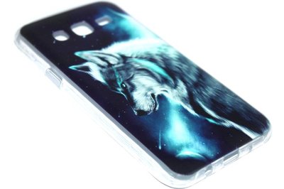 Wolf hoesje siliconen Samsung Galaxy J7 (2015)