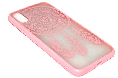 Mandala dromenvanger hoesje roze iPhone XR