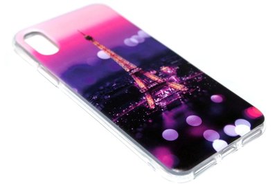 Parijs Eiffeltoren hoesje siliconen iPhone XS/ X