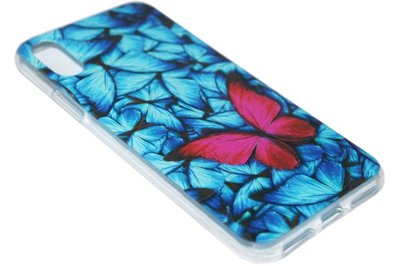 Rood vlinder hoesje siliconen iPhone XR