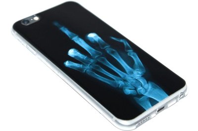 Schedel middelvinger hoesje siliconen iPhone 6 / 6S