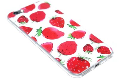 Aardbeien hoesje siliconen iPhone 6(S) Plus