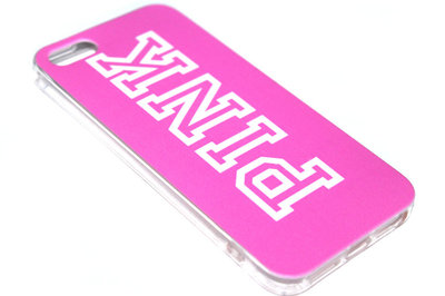 Roze pink hoesje siliconen iPhone 5/ 5S/ SE