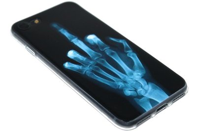 Schedel middelvinger siliconen hoesje iPhone 8 Plus/ 7 Plus