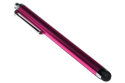 Touchscreen-pen paars universeel met metalen clip