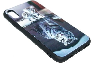 Poezen schaduw tijger hoesje iPhone XS/ X