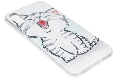 Schattig katten siliconen hoesje iPhone XS Max