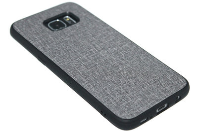 Stoffen hoesje grijs Samsung Galaxy S7 Edge
