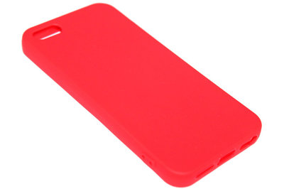 Rood siliconen hoesje iPhone 5/ 5S/ SE