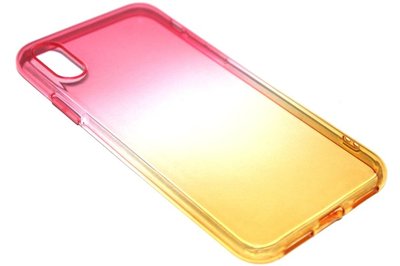 Rozegeel siliconen hoesje iPhone XS/ X