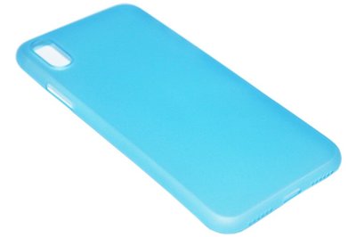 Blauw kunststof hoesje iPhone XS/ X