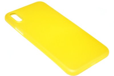 Geel kunststof hoesje iPhone XR