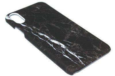 Zwart marmer hoesje kunststof iPhone XS Max