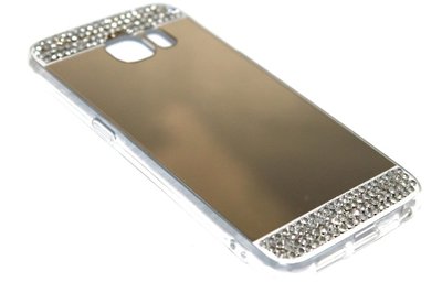 Spiegel diamanten hoesje goud Samsung Galaxy S6