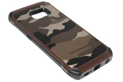 Camouflage hoesje bruin Samsung Galaxy S6 Edge