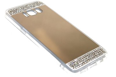 Spiegel diamanten hoesje goud Samsung Galaxy S8