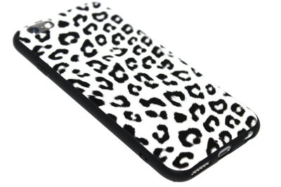 Luipaard back cover wit iPhone 6(S) Plus